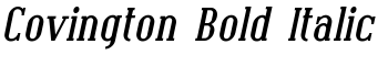 Covington Bold Italic font
