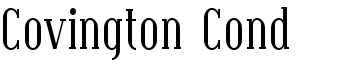 Covington Cond font