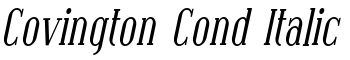 Covington Cond Italic font