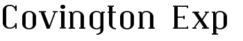 Covington Exp font