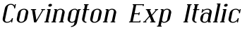 download Covington Exp Italic font