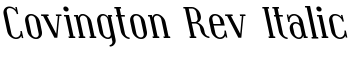 Covington Rev Italic font