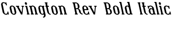 Covington Rev Bold Italic font