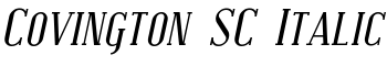 Covington SC Italic font