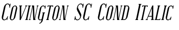 Covington SC Cond Italic font