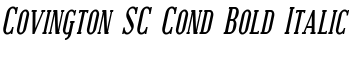 download Covington SC Cond Bold Italic font