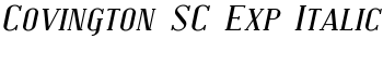 Covington SC Exp Italic font