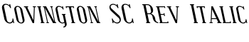 Covington SC Rev Italic font