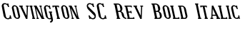 Covington SC Rev Bold Italic font