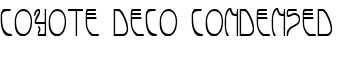 Coyote Deco Condensed font