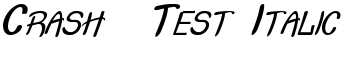 Crash  Test Italic font