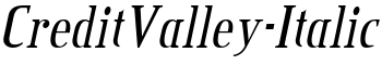 CreditValley-Italic font
