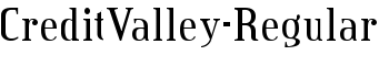 CreditValley-Regular font