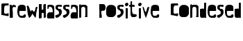 CrewHassan Positive Condesed font