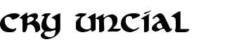 Cry Uncial font