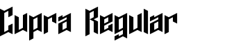 Cupra Regular font