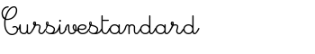 Cursivestandard font