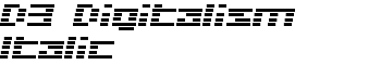 D3 Digitalism Italic font