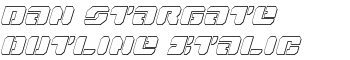 Dan Stargate Outline Italic font