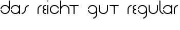 download Das Reicht Gut Regular font