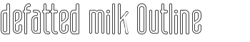 download defatted milk Outline font