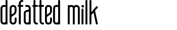 download defatted milk font