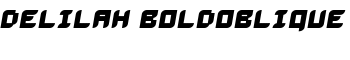 Delilah BoldOblique font