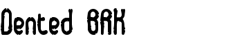 Dented BRK font