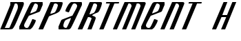 Department H font