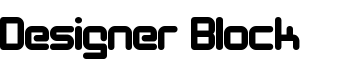 Designer Block font