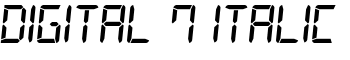 digital 7 italic font