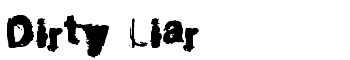 Dirty Liar font