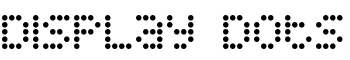 Display Dots font