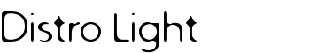 Distro Light font