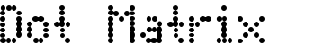 Dot Matrix font