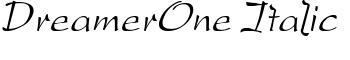 download DreamerOne Italic font