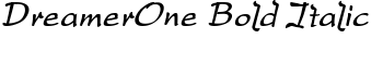 download DreamerOne Bold Italic font