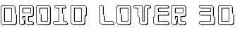 Droid Lover 3D font