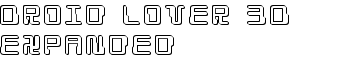 Droid Lover 3D Expanded font
