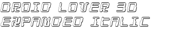 download Droid Lover 3D Expanded Italic font