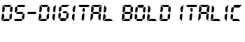 DS-Digital Bold Italic font