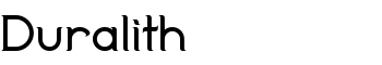 Duralith font