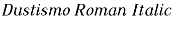 Dustismo Roman Italic font