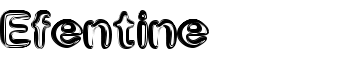 Efentine font