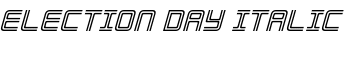 Election Day Italic font