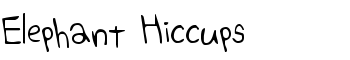 Elephant Hiccups font