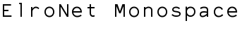 ElroNet Monospace font