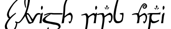 Elvish Ring NFI font