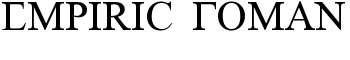 Empiric Roman font