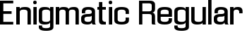 Enigmatic Regular font